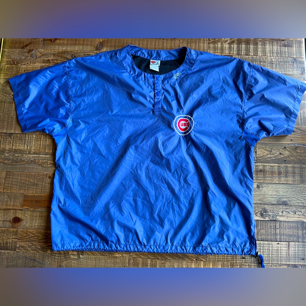Men’s Vintage Chicago Cubs Rawlings Pullover Short Sleeve Size 2XL 1980-90s